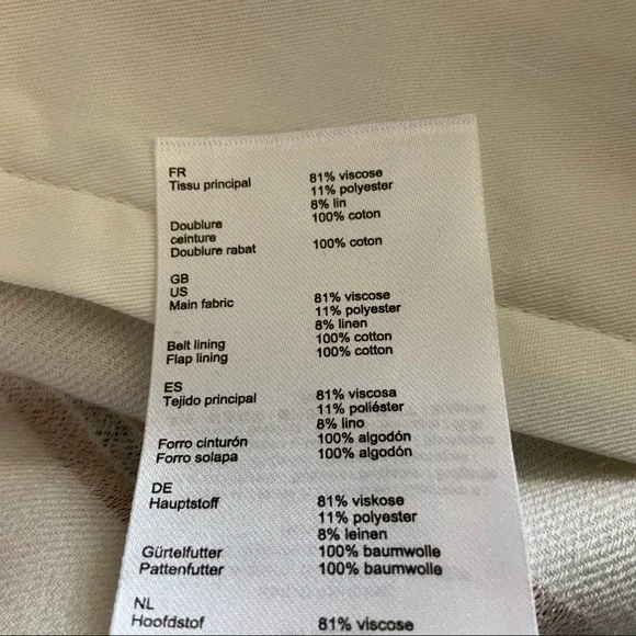 NEW Maje Cropped Striped Twill Wide Leg Pants M - Picture 7 of 8